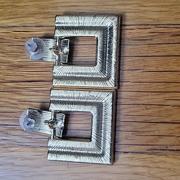 Express Multi Stone Mini Rectangular Drop Earrings - Picture 4 of 4